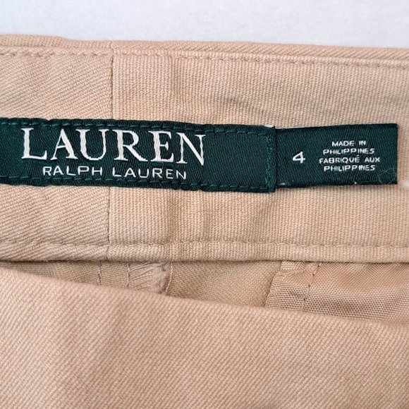 RAPLH LAUREN PANTS Sz 4 or 30 waist BEIGE PREPPY OLD MONEY CASUAL CHIC STUNNING - Picture 9 of 12